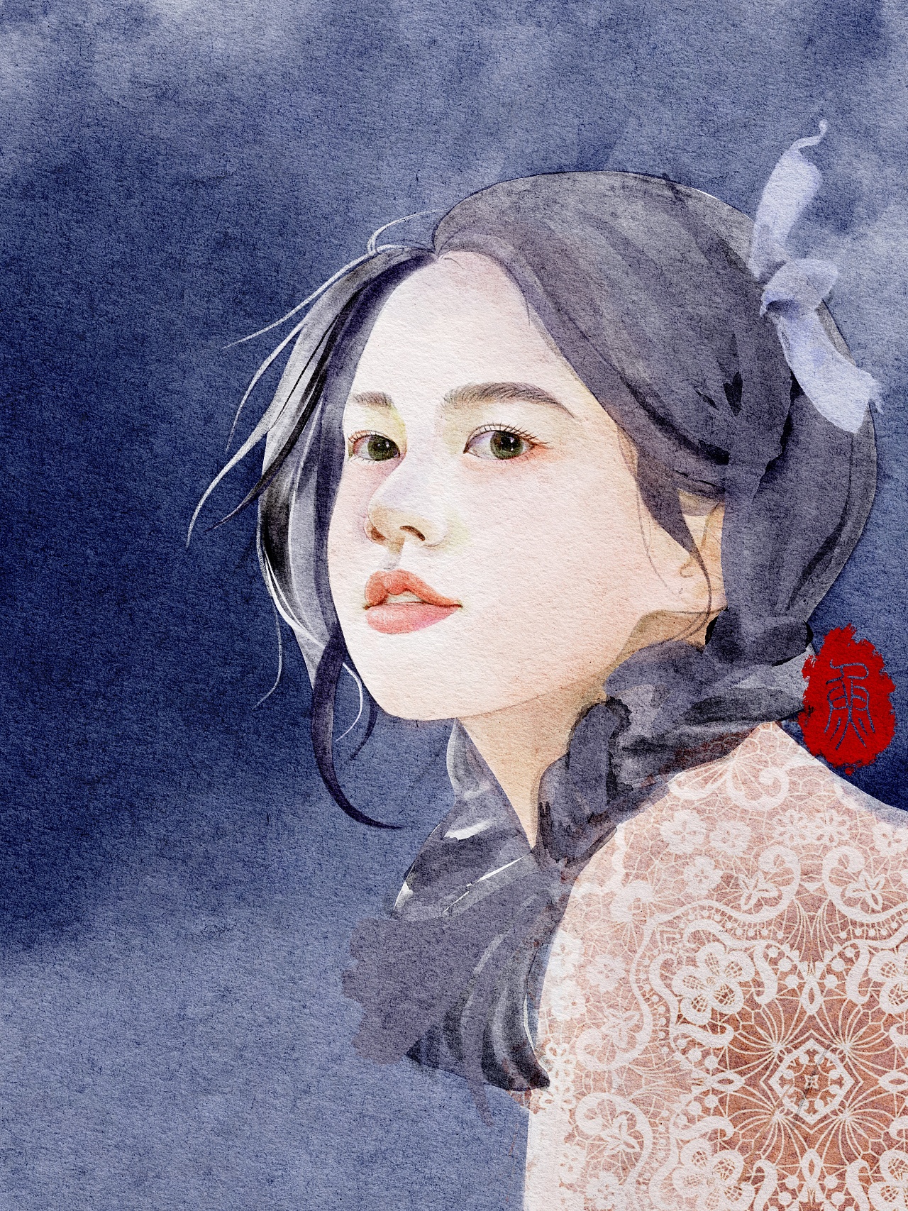 ipad水彩人物|插画|创作习作|鱼宝画画画画画 - 原创作品 - 站酷