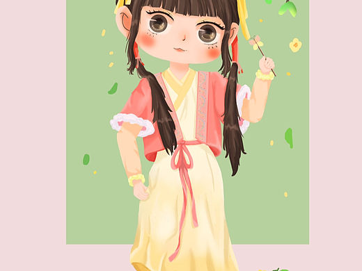 古风Q版插画