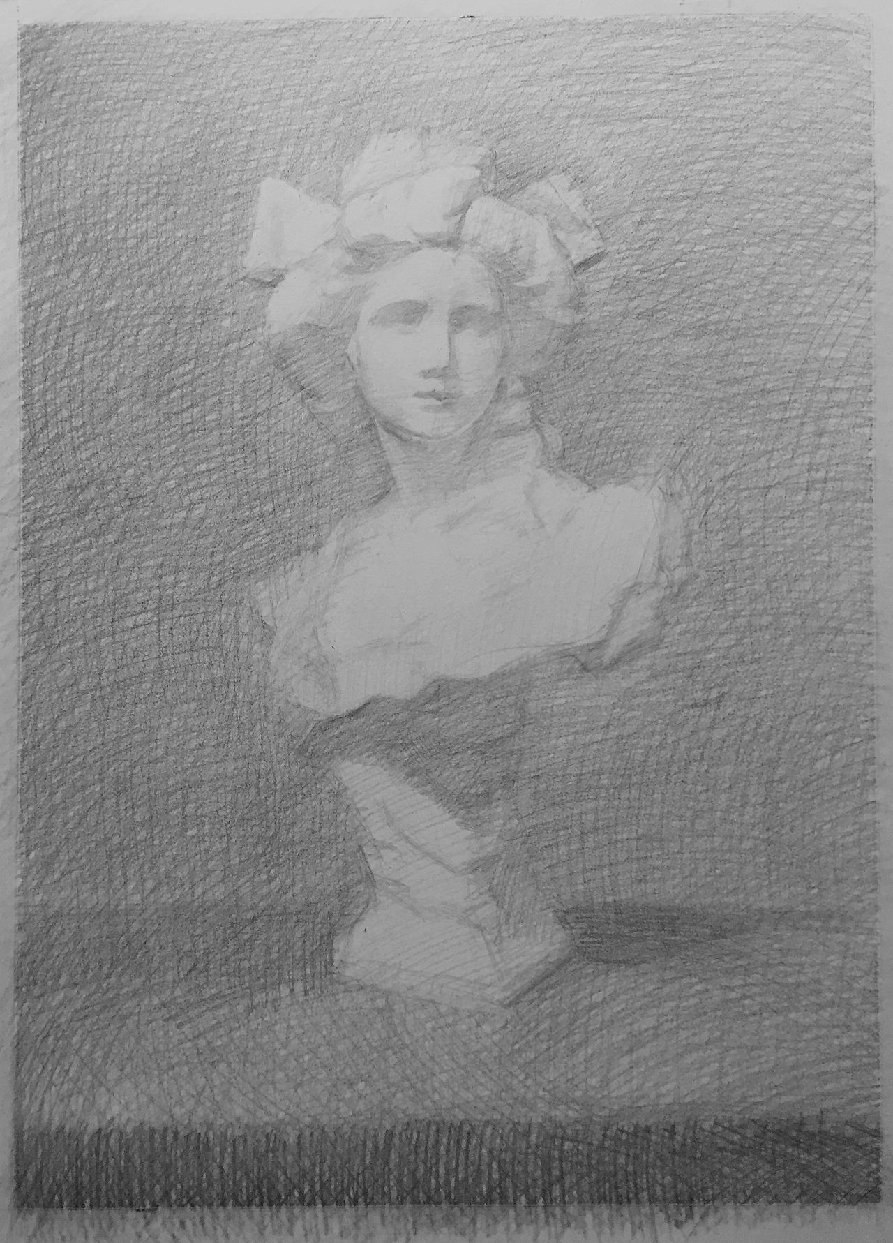 素描石膏像《少女胸像》