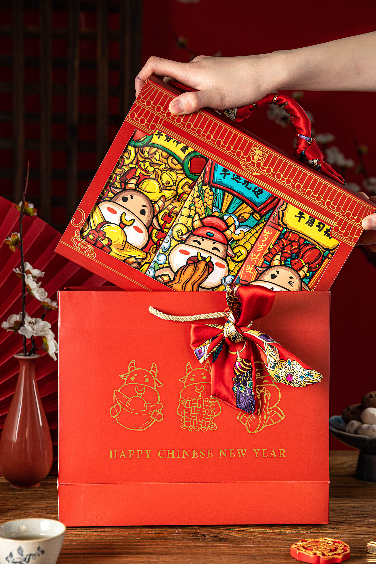 牛年国潮礼盒|平面|包装|一份奶盖两份糖_原创作品-站酷zcool