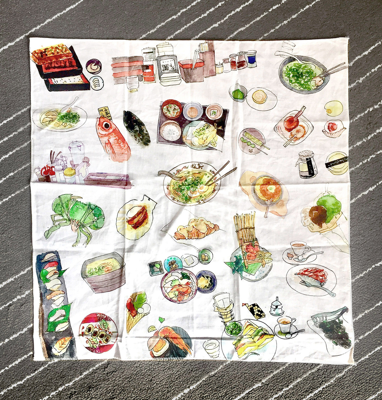 中日手帕+纸胶带设计展（图ZMTYxNzA2OTAw） - 商业插画 - 站酷设计师不卡门的Carmen原创素材 - 站酷ZCOOL