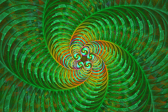 8月分形作业:梦的乐章|纯艺术|绘画|阳光与青稞 - 原创作品 - 站酷