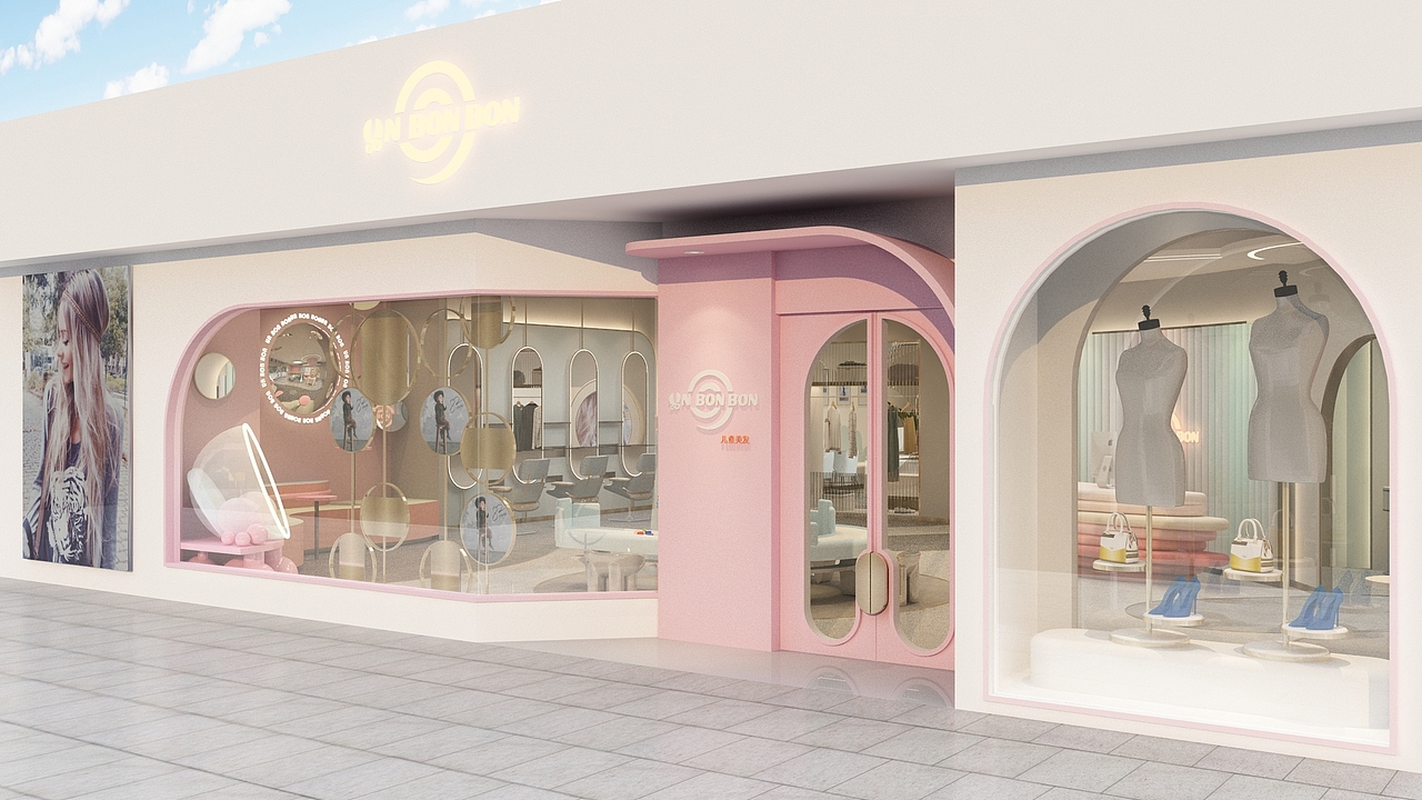 UN BONBON 儿童美发、摄影综合店（图ZMjk0OTkxOTQw） - 商业空间设计 - 站酷设计师沈酉钱原创素材 - 站酷ZCOOL