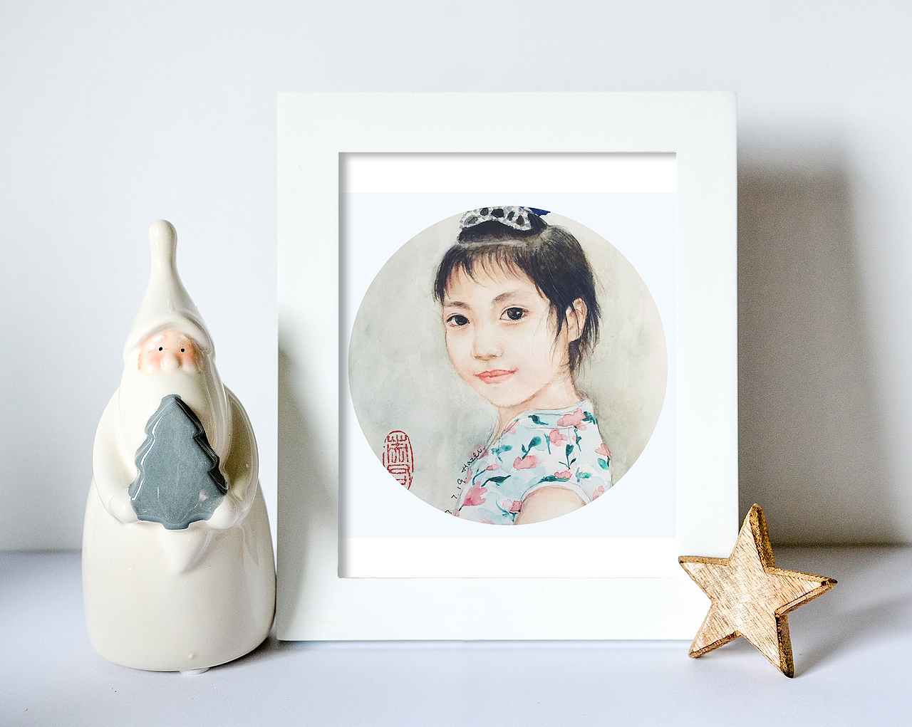 可爱卡通水彩人物头像订制