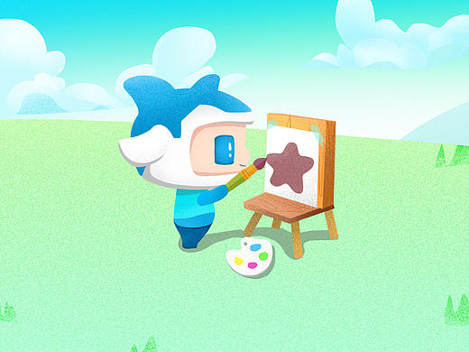《宝宝爱画画》儿童游戏UI