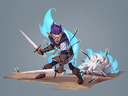 也许是个苦大仇深的故事（个人主页-ZMzY5MTcyMTI=） - 游戏原画 - 站酷设计师鬼斯通801原创素材 - 站酷ZCOOL