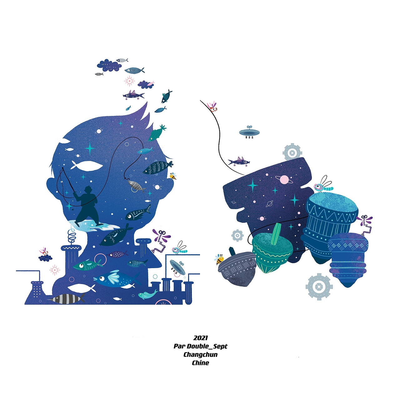 儿童文学插图（图ZMjc4Mjc4Mzc2） - 商业插画 - 站酷设计师Double_Sept原创素材 - 站酷ZCOOL