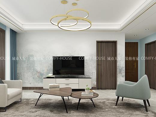 金域蓝山现代风格装修——济南城市人家装饰