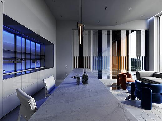 藍色+橙色系公寓設(shè)計 甜蜜清爽的夏日奏鳴曲（個人主頁-ZNTMxMjMzMTI=） - 家裝設(shè)計 - 站酷設(shè)計師洪丹丹123and原創(chuàng)素材 - 站酷ZCOOL