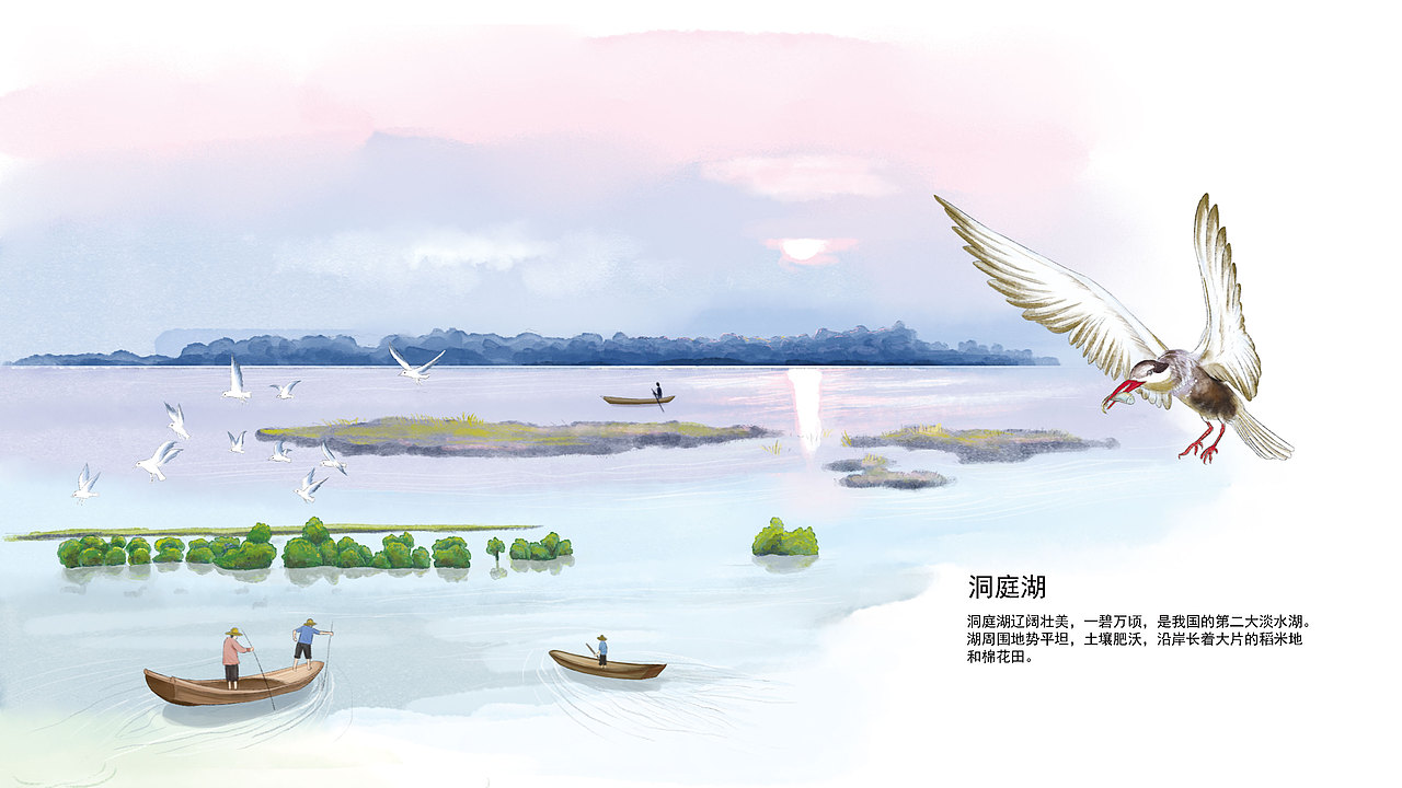 鱼米之乡-洞庭湖（图ZMjY2MjI4NzAw） - 创作习作 - 站酷设计师觅米卜卜原创素材 - 站酷ZCOOL