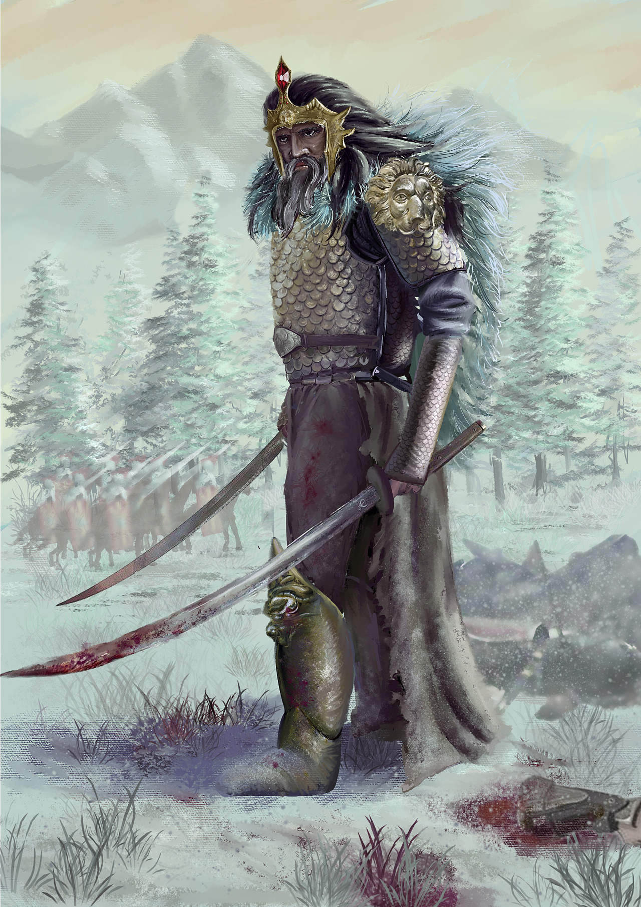 可汗|插画|商业插画|落世泽 - 原创作品 - 站酷 (zcool)