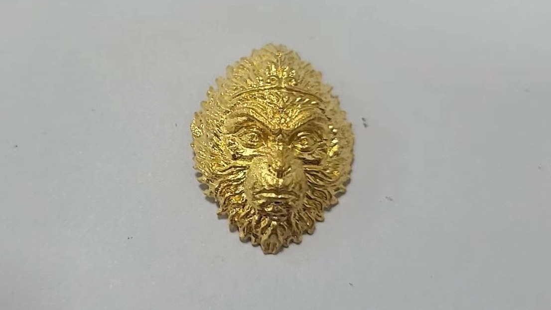 刚做的纯金,细节是模糊些