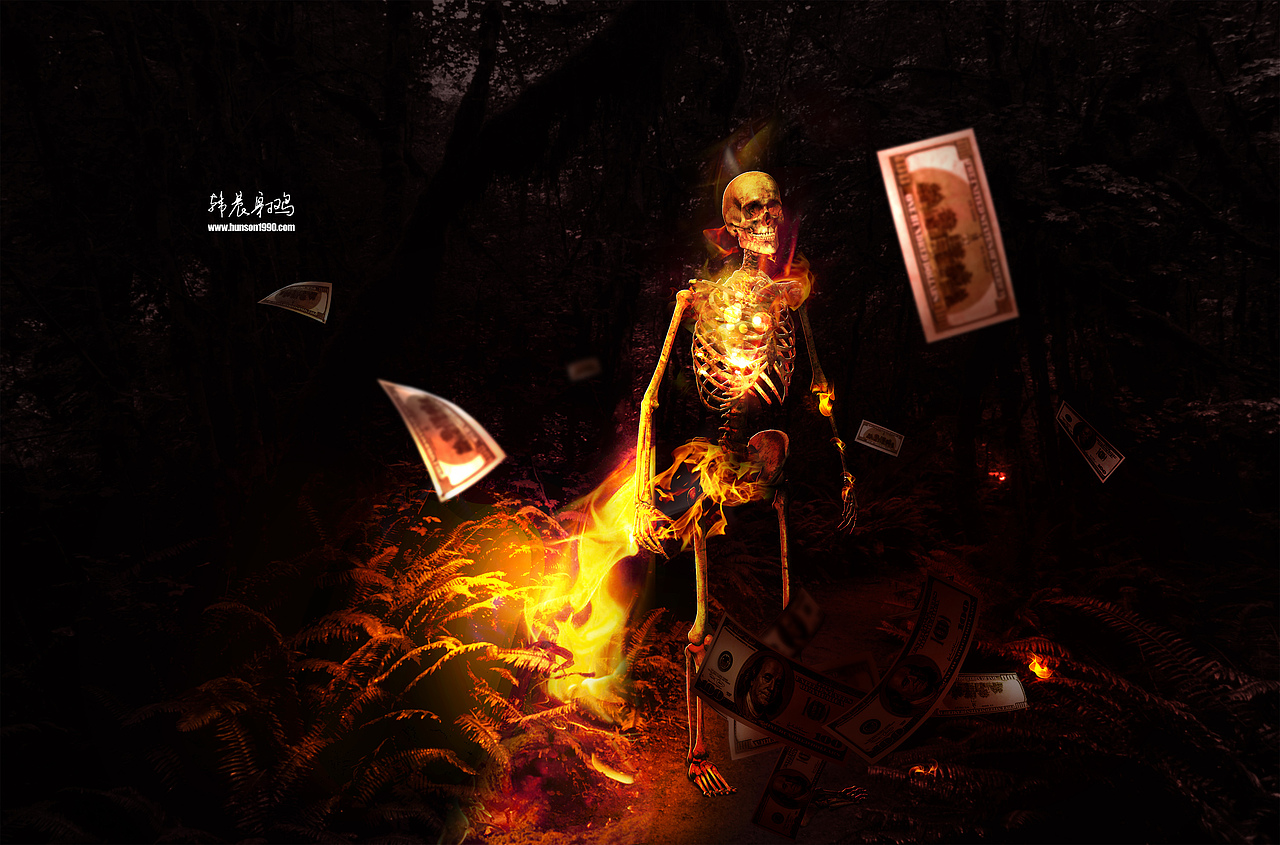 偶遇树林骷髅人