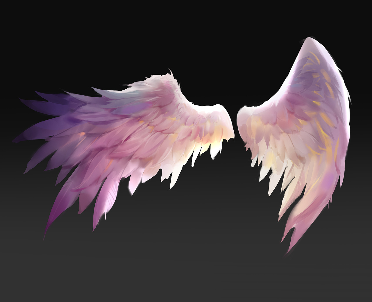 用简单的厚涂法教你画翅膀,学会了嘛|插画|游戏原画|朽诗呀 - 原创