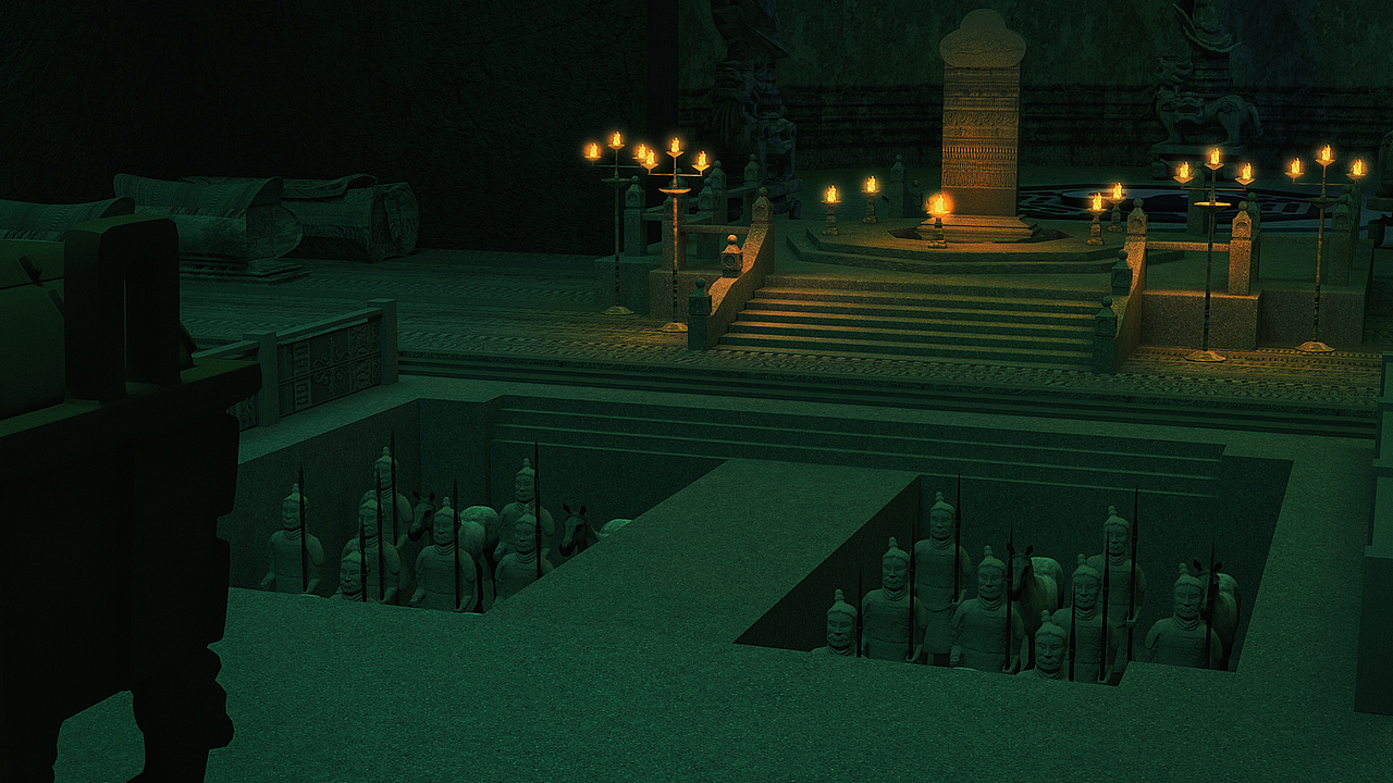 《盗墓笔记》七星鲁王宫古墓三维场景建模渲染