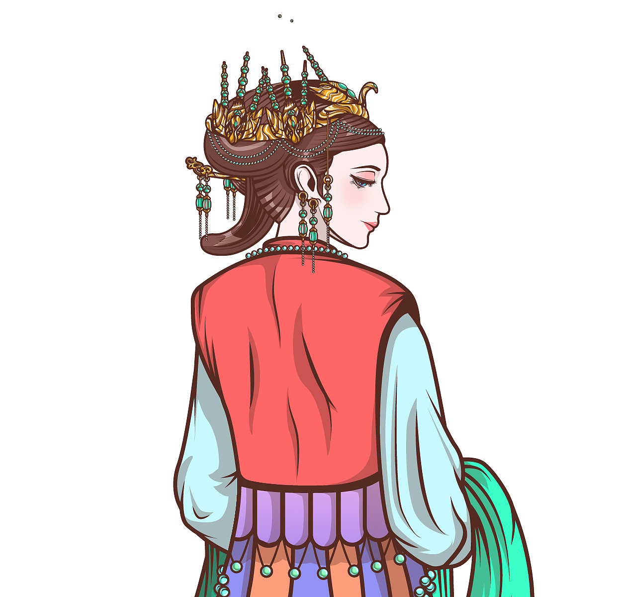 宫廷风插画练习