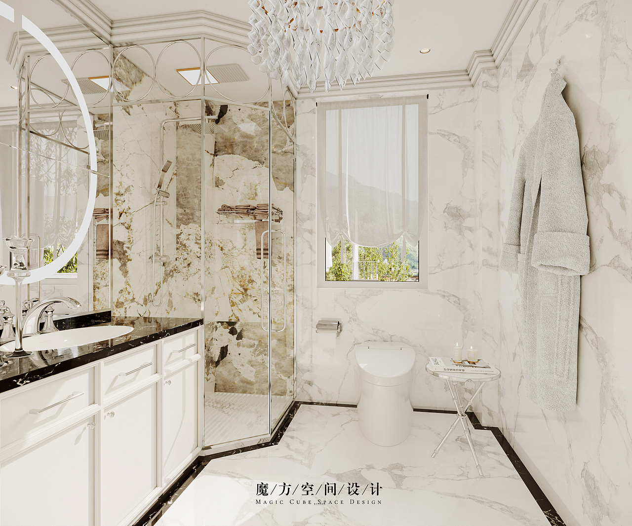 【魔方】法式轻奢•贵州遵义别墅项目（图ZMjE2NzMxOTg0） - 家装设计 - 站酷设计师魔方空间设计原创素材 - 站酷ZCOOL