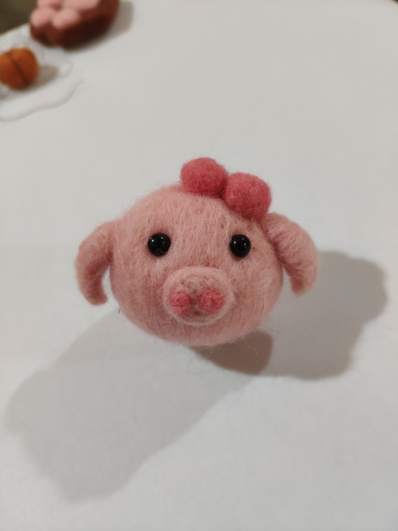 羊毛毡小猪挂件
