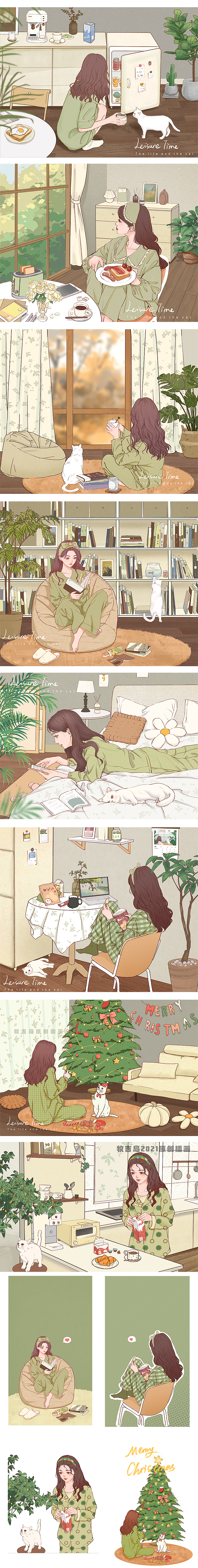 2021年度插画及练习总结（图ZMjgzMDgwNDMy） - 创作习作 - 站酷设计师牧吉岛原创素材 - 站酷ZCOOL