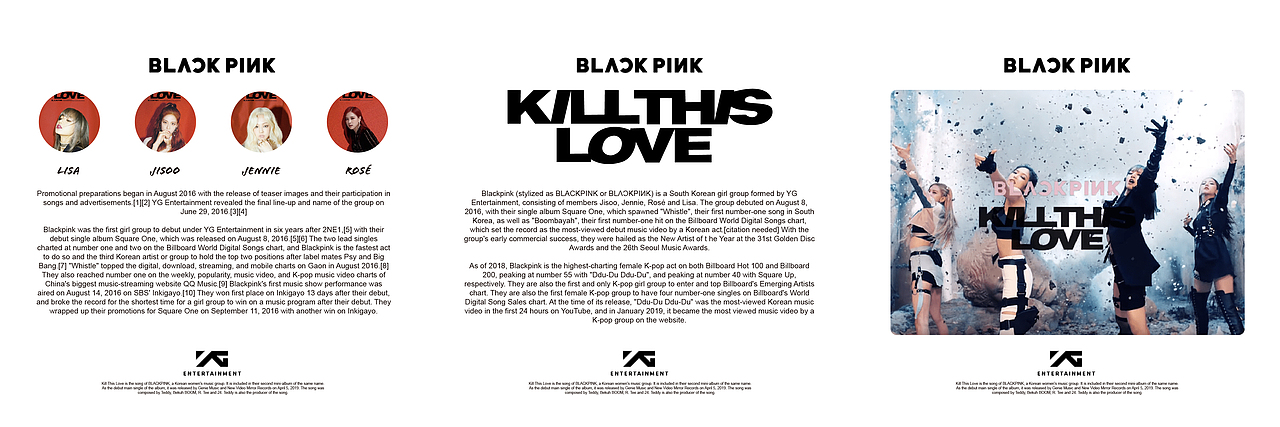 BLACKPINK专辑宣传封页