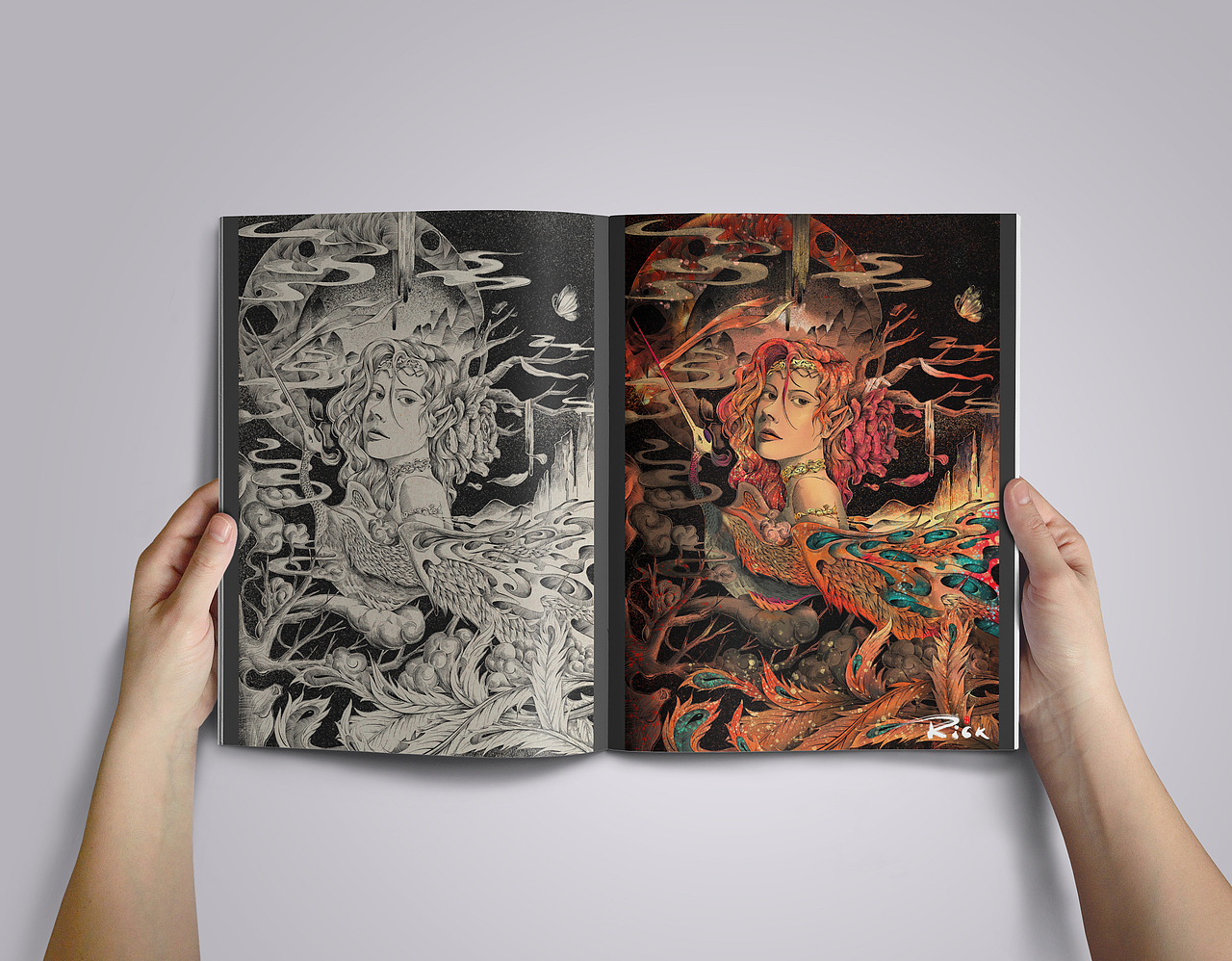 原创系列插画-《荆棘鸟》（图ZODkwMDUyMTI=） - 创作习作 - 站酷设计师RICK迁原创素材 - 站酷ZCOOL