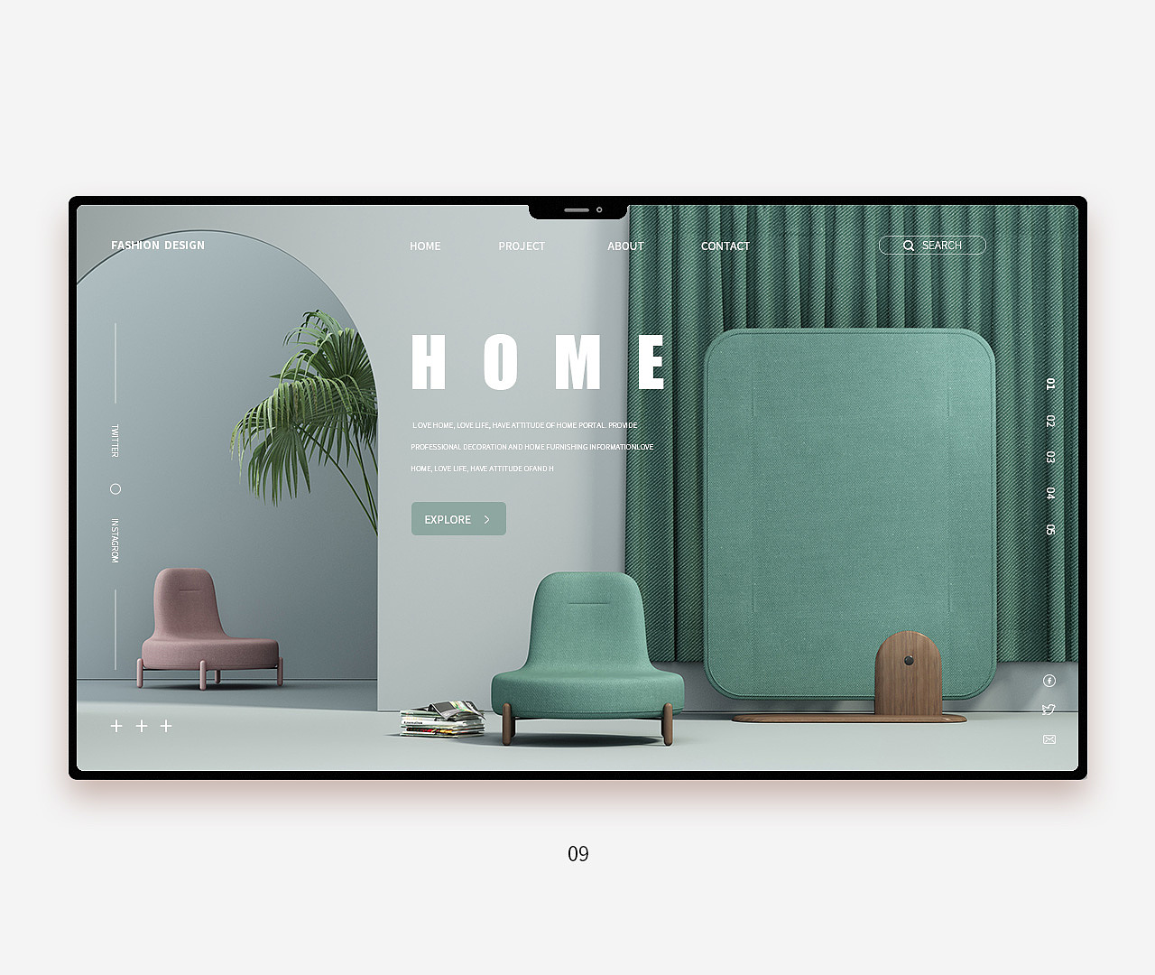 一组家具海报 -版式