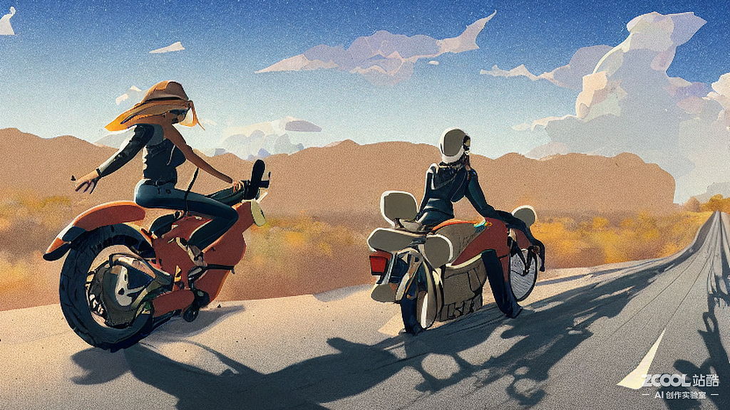 #AI创作实验室#沙漠中的公路