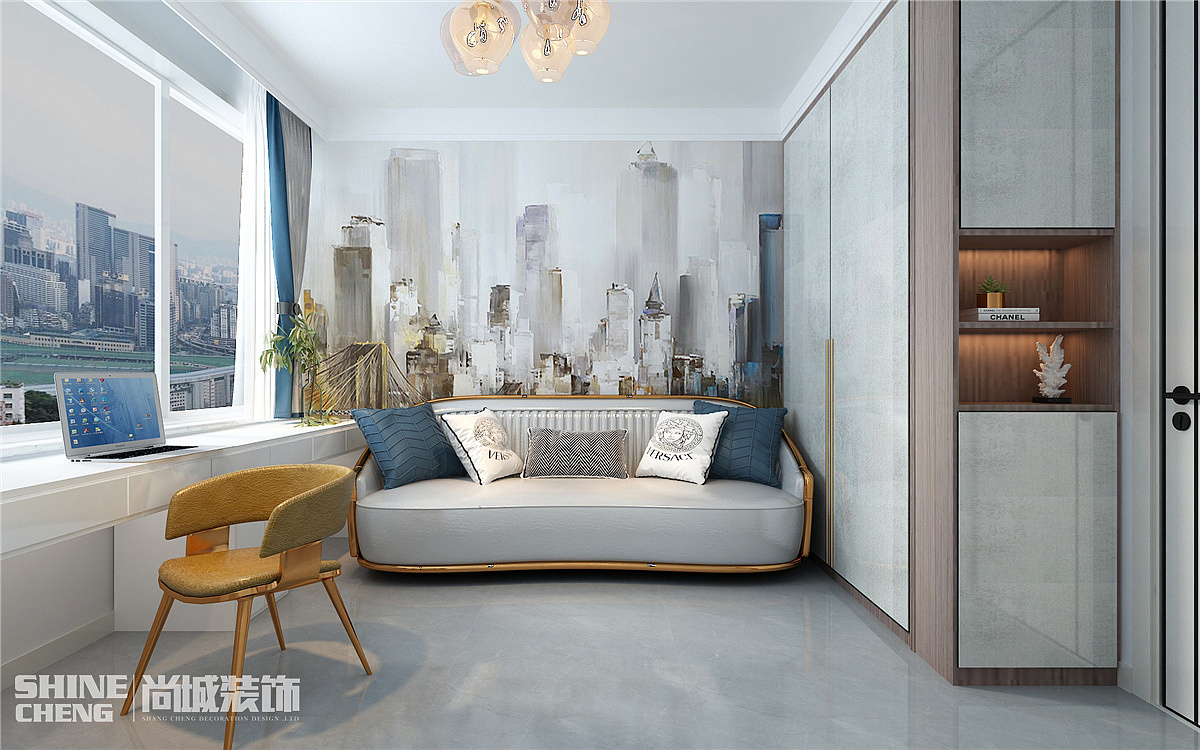 泰安五矿万境水岸206㎡现代风格装修设计效果图案例（图ZMjUxOTY2NjI4） - 家装设计 - 站酷设计师泰安尚城装饰原创素材 - 站酷ZCOOL