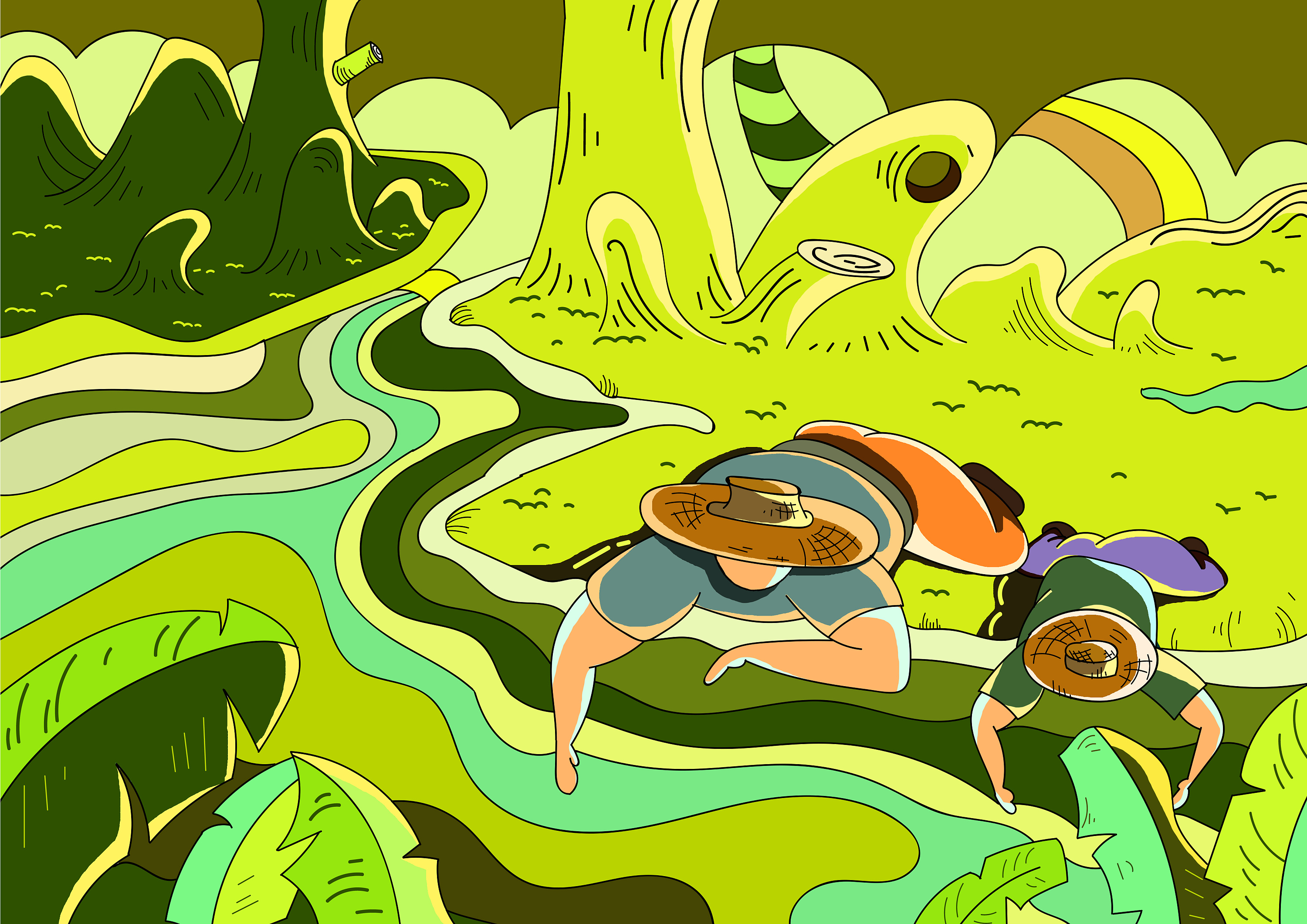 童趣|插画|艺术插画|长蘑菇的没有 - 原创作品 - 站酷 (zcool)