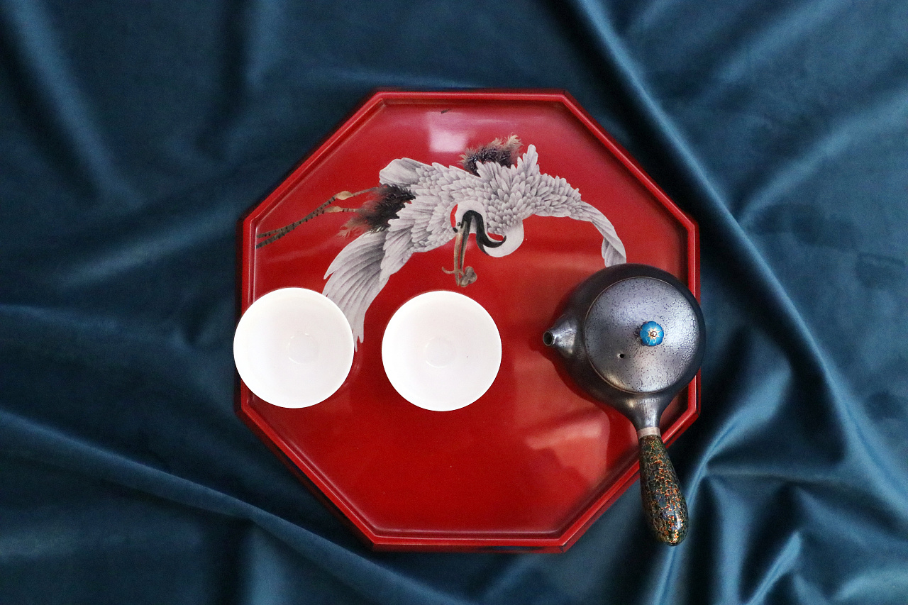 非遗手做大漆 传统中国红 古法晕金工艺--逐物制