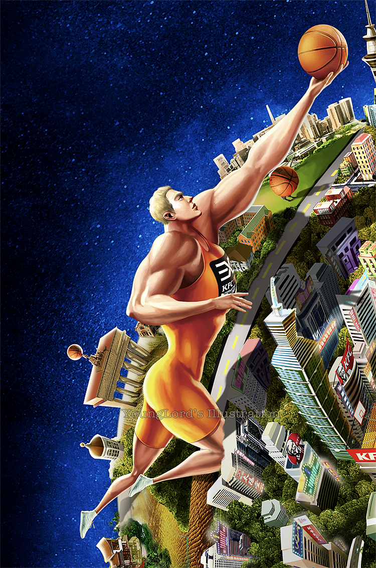 篮球赛海报（图ZMTUyMzM4ODY4） - 商业插画 - 站酷设计师渔村老爷爷原创素材 - 站酷ZCOOL