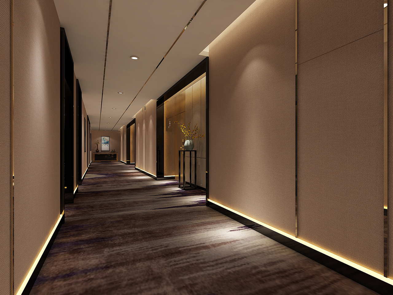 一九九二效果图-中式走廊