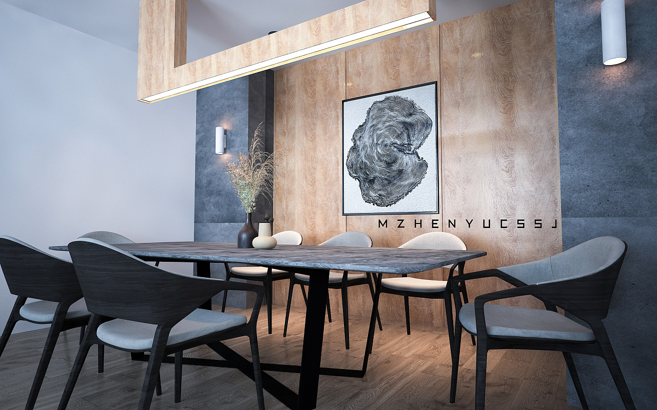 极简新中混搭loft风格小工作室|空间|家装设计|比晚风温柔 - 原创作品