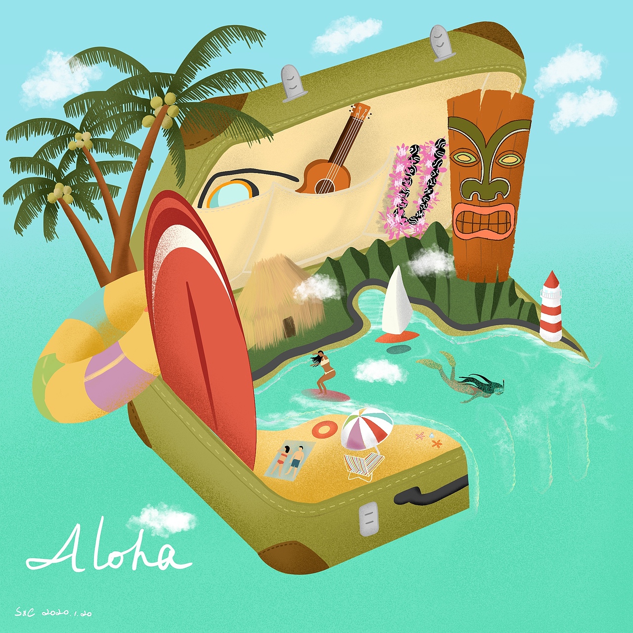 夏威夷之旅2（图ZMTk0MTU2MzQ4） - 创作习作 - 站酷设计师睿妈晴朗原创素材 - 站酷ZCOOL