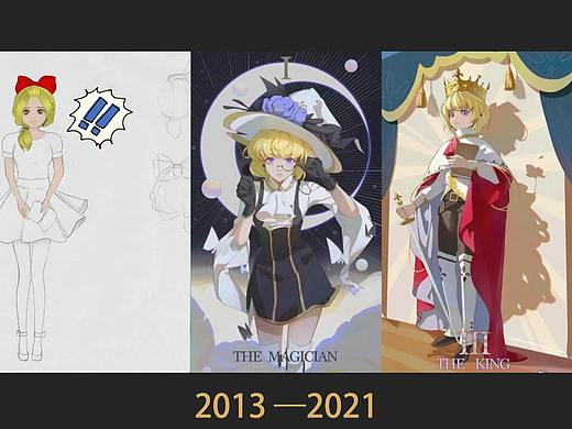 2013-2121同一個(gè)原創(chuàng)角色的變化（個(gè)人主頁-ZNTgyMTY5ODg=） - 創(chuàng)作習(xí)作 - 站酷設(shè)計(jì)師江曉尾原創(chuàng)素材 - 站酷ZCOOL