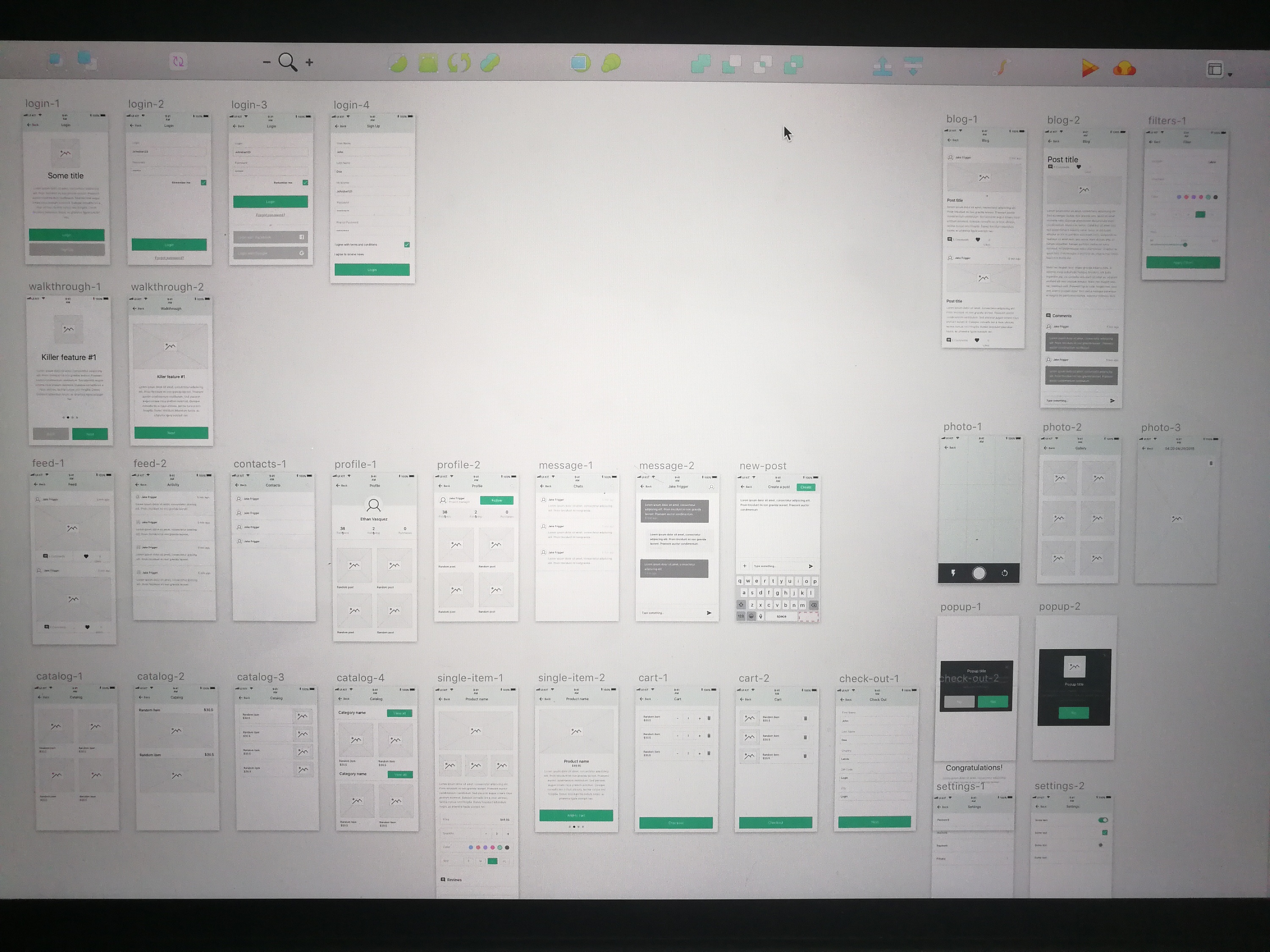 社区类交互设计稿(照片仅供面试使用)