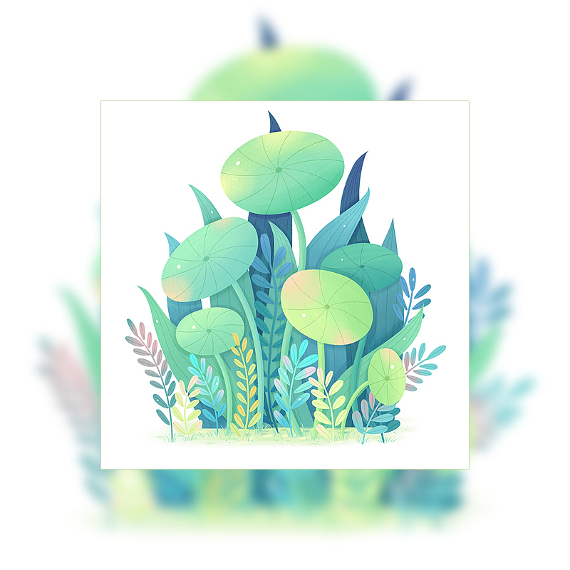 植物小景贴纸插画（图ZMjYzMzY1NjA4） - 商业插画 - 站酷设计师董搞搞原创素材 - 站酷ZCOOL