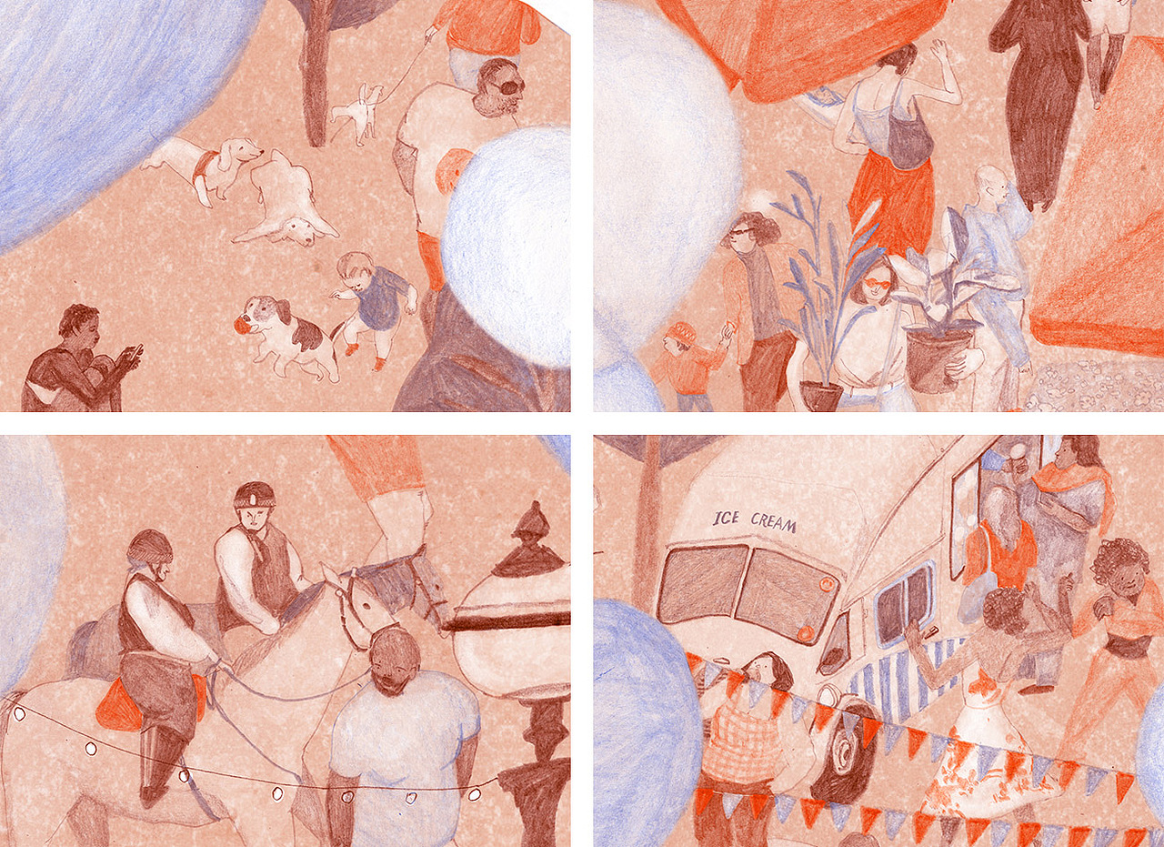 自由创作 | 伦敦生活插画长卷（图ZMjk0NjkwNjAw） - 儿童插画 - 站酷设计师是年糕呀原创素材 - 站酷ZCOOL