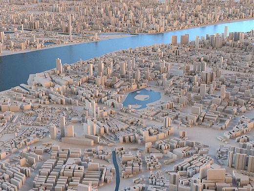 武汉市建筑低模