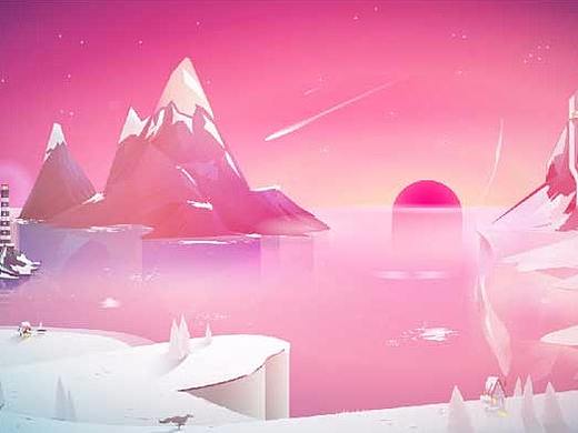 AI教程！教你巧用渐变绘制湖泊风景插画