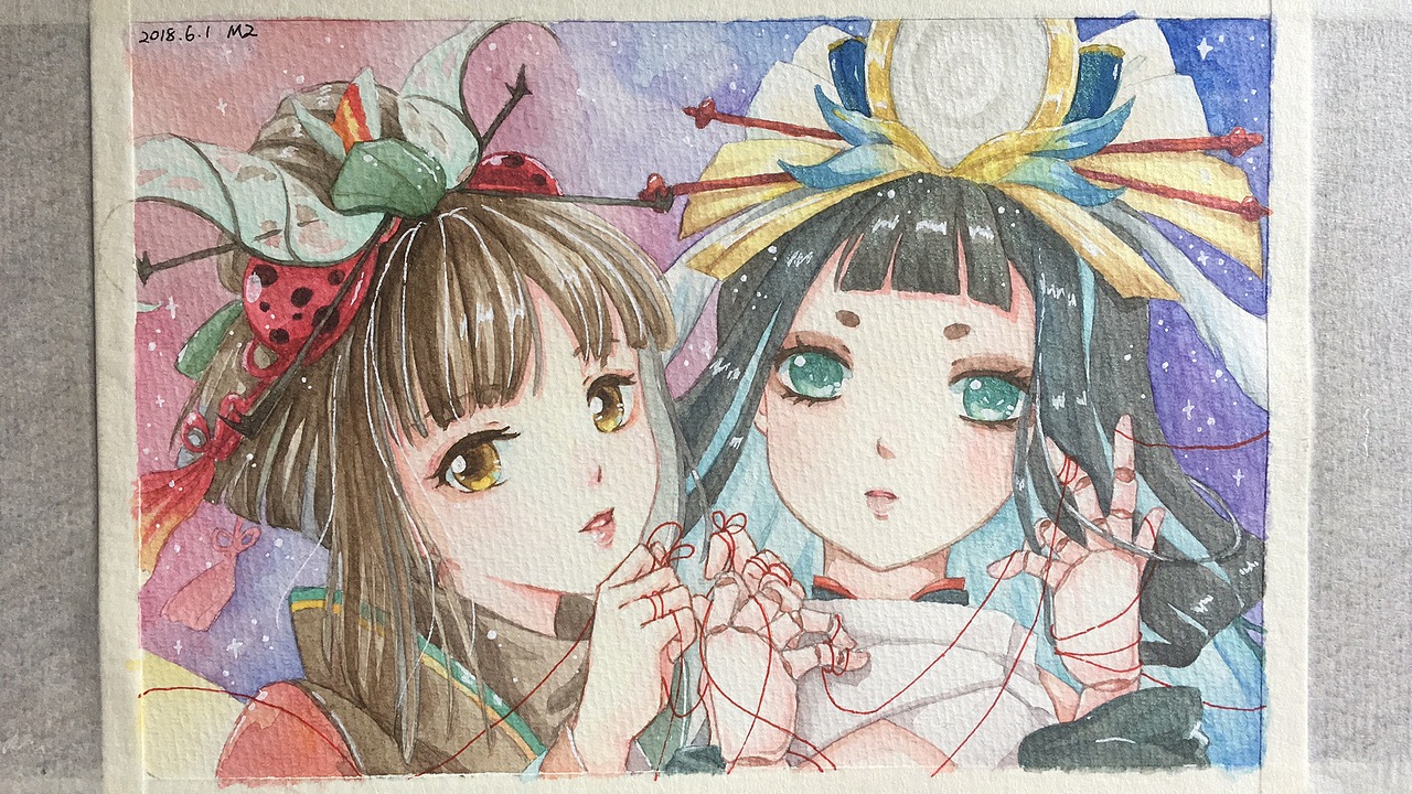 沉迷水彩系列-阴阳师（图ZMTE4MTE2MTAw） - 艺术插画 - 站酷设计师冰翼de翎原创素材 - 站酷ZCOOL