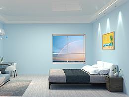 现代轻奢卧室3D效果图