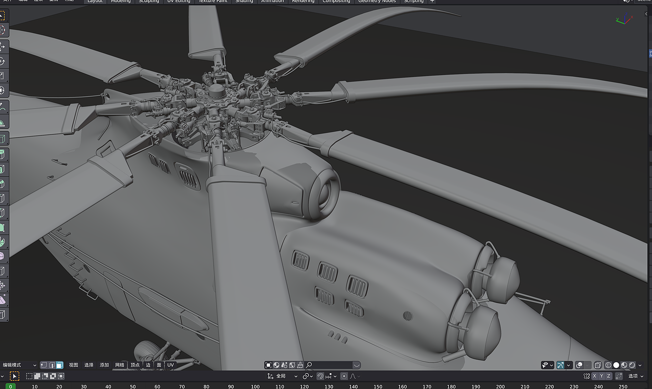 "MI-26直升机" 3D高细节模型 附带插画和制做过程（图ZMjg2NzM3ODY0） - 动画/影视 - 站酷设计师小梦魇33原创素材 - 站酷ZCOOL