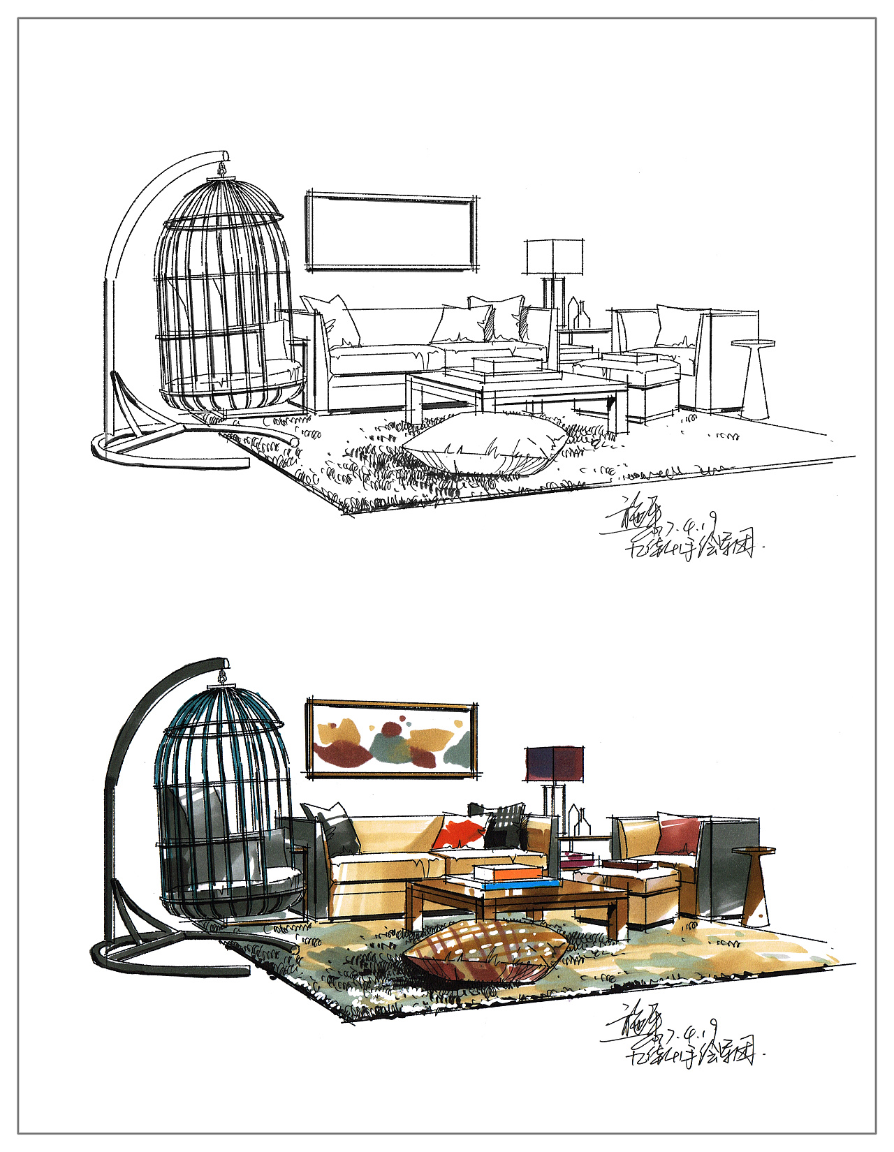 室内手绘设计表现