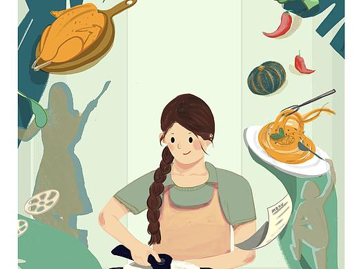 厨艺食物插画
