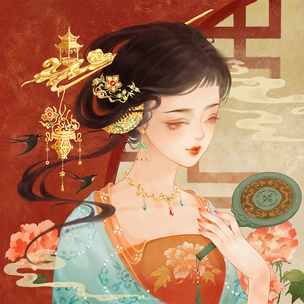 芙蓉不及美人妆，水殿风来珠翠香（图ZMjgxODUxMTU2） - 创作习作 - 站酷设计师好吃的小牛肉原创素材 - 站酷ZCOOL