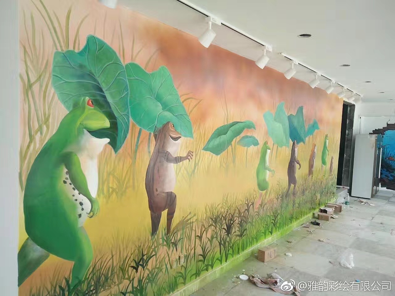 青蛙爱上鱼彩绘