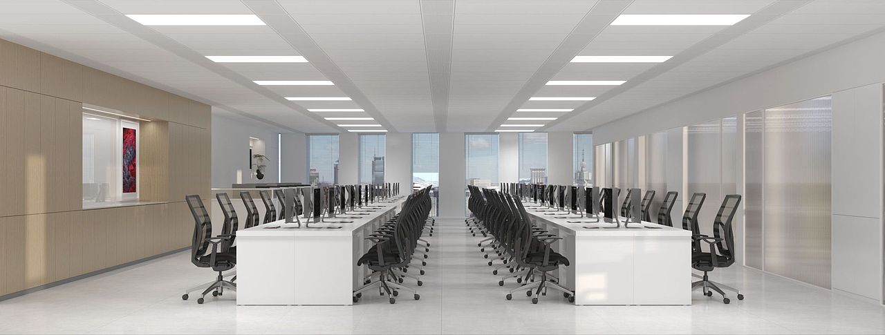 医药公司办公场所效果图表现