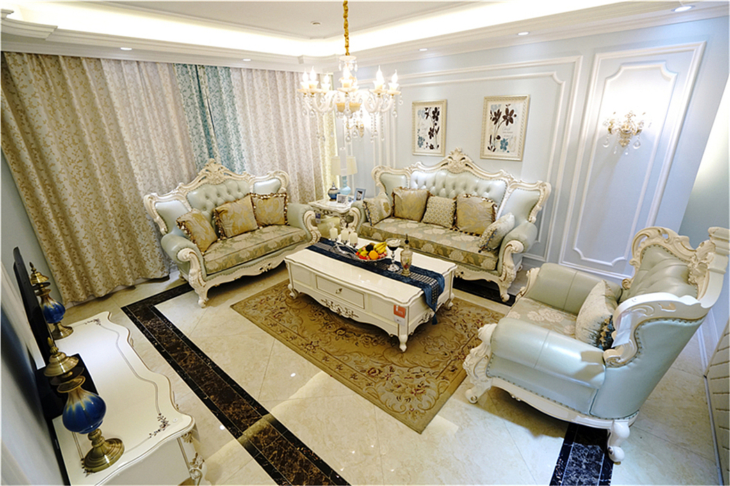 【西安盛腾家装】法式浪漫风格-样板间装修效果图