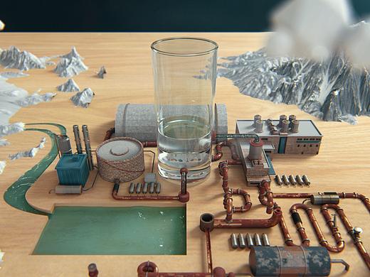 朗诗德净水器|三维产品创意广告
